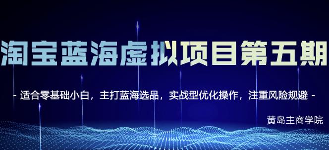 淘宝虚拟无货源3.0 4.0 5.0，适合零基础小白，主打蓝海选品，实战型优化操作