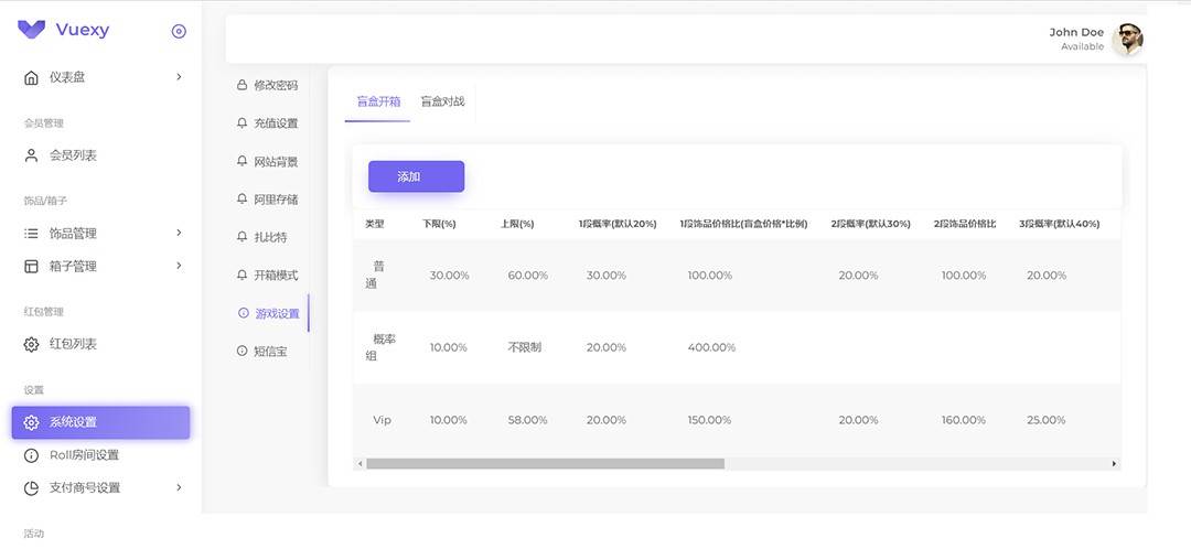 实物盲盒抽奖平台源码，带视频搭建教程【仿CSGO开箱UI】插图3