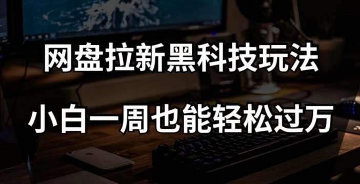 网盘拉新黑科技玩法，小白一周也能轻松过万【全套视频教程 黑科技】【揭秘】