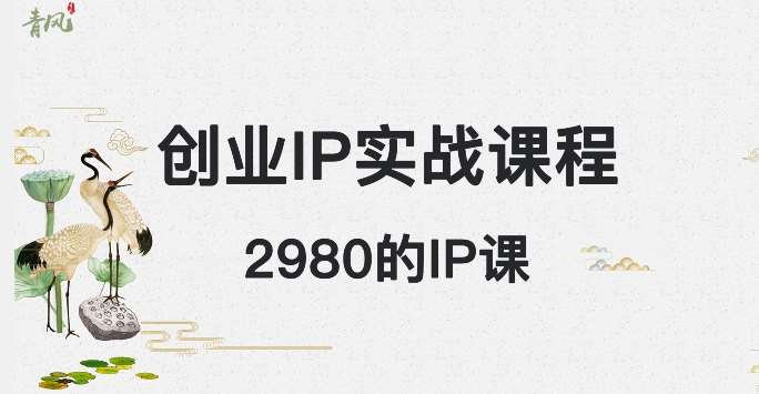 外边卖2980的创业IP课程，做私域月入5w