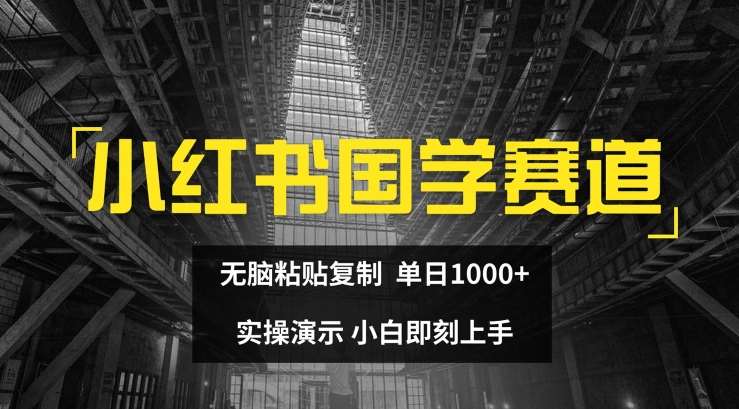 小红书国学赛道，无脑粘贴复制，单日1K，实操演示，小白即刻上手【揭秘】插图