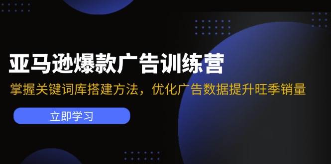 （11858期）亚马逊爆款广告训练营：掌握关键词库搭建方法，优化广告数据提升旺季销量插图