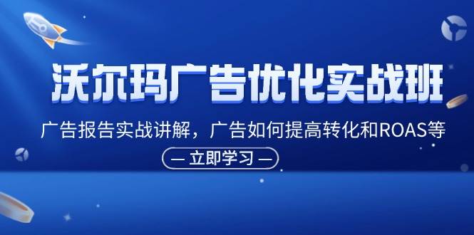 （11847期）沃尔玛广告优化实战班，广告报告实战讲解，广告如何提高转化和ROAS等插图