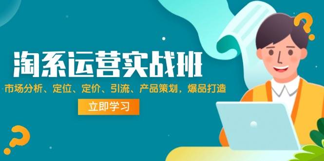 （12186期）淘系运营实战班：市场分析、定位、定价、引流、产品策划，爆品打造