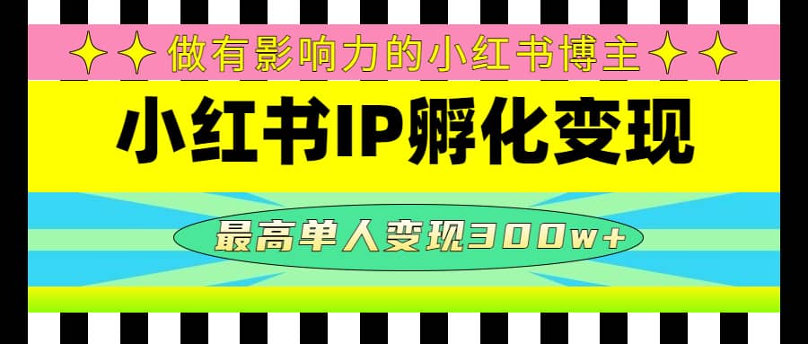 某收费培训-小红书IP孵化变现：做有影响力的小红书博主