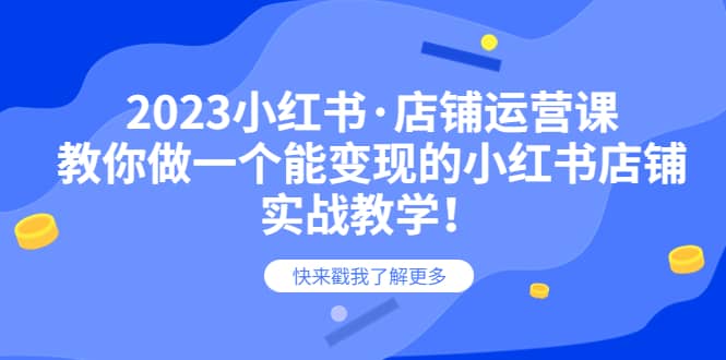 2023小红书·店铺运营课，教你做一个能变现的小红书店铺，20节-实战教学