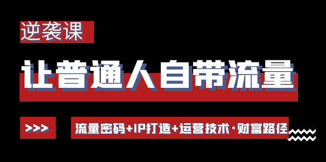 让普通人自带流量的逆袭课：流量密码+IP打造+运营技术·财富路径